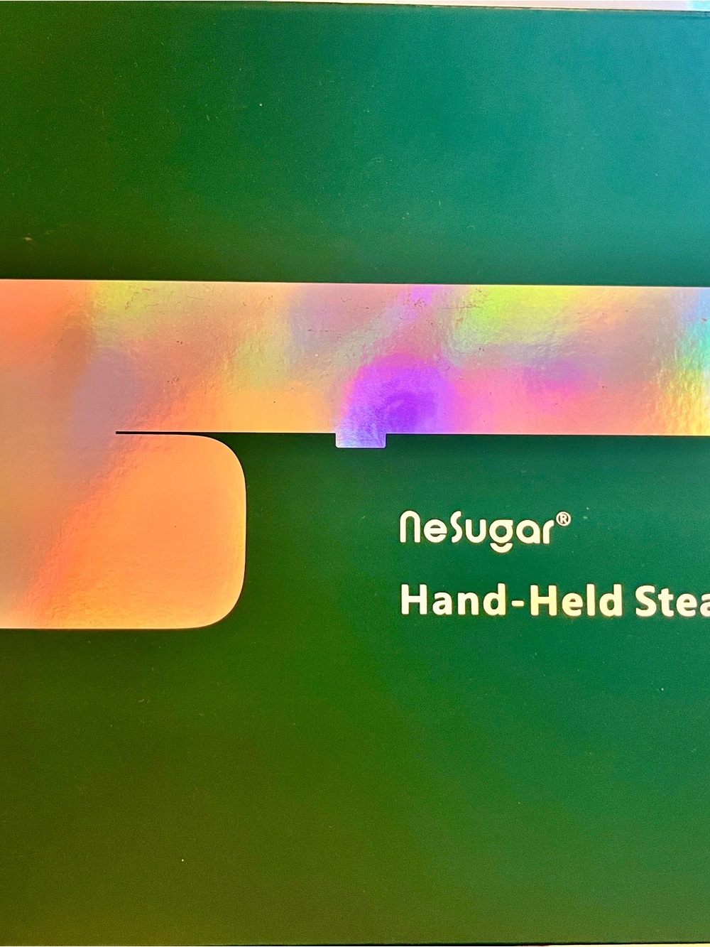 Sugar Hand-Held Steamer - Dark Green with Rose Gold Text